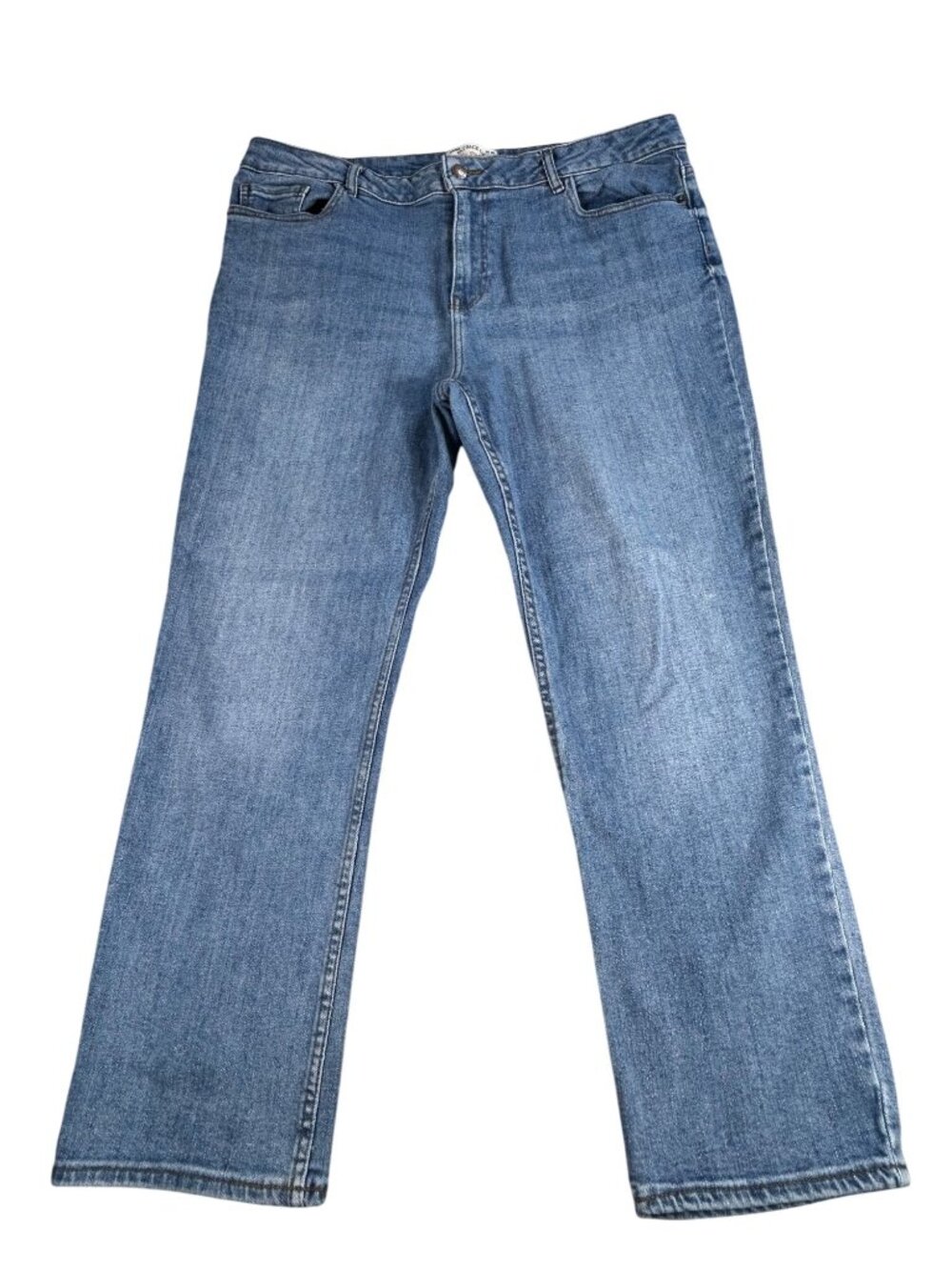 Fat Face UK Women's Jeans Chesham Girlfriend 16R Blue UK Straight Leg High Waist